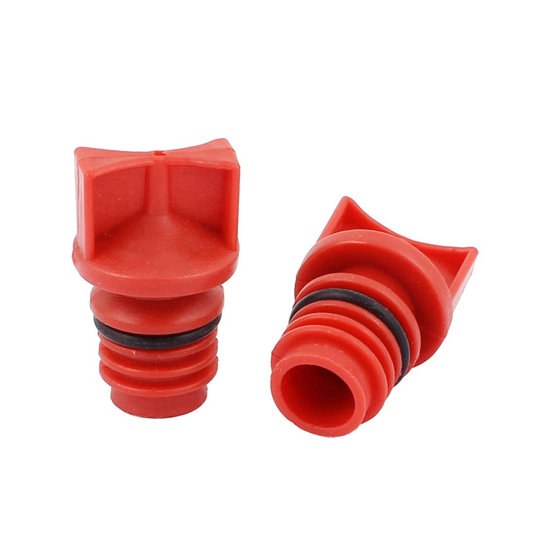 Uxcell Men's Red Sourcingmap Plastic Shell 18Mm Thread Dia Air Compressor Oil Plugs 2Pcs