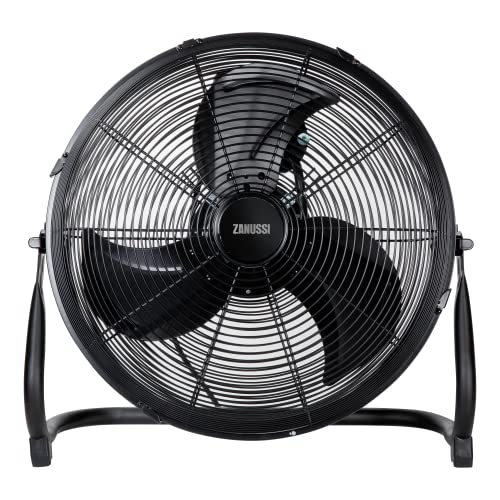 Zanussi ZNGF1621B 16' High Velocity Floor Fan - 3 Speeds, Easy Setup, Portable, Tilt Function,...