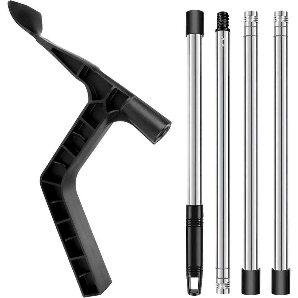IJSDNVJNDX Extendable Telescoping Gutter Cleaning Tools, Detachable Roof Gutter Cleaning Scraper with Pole