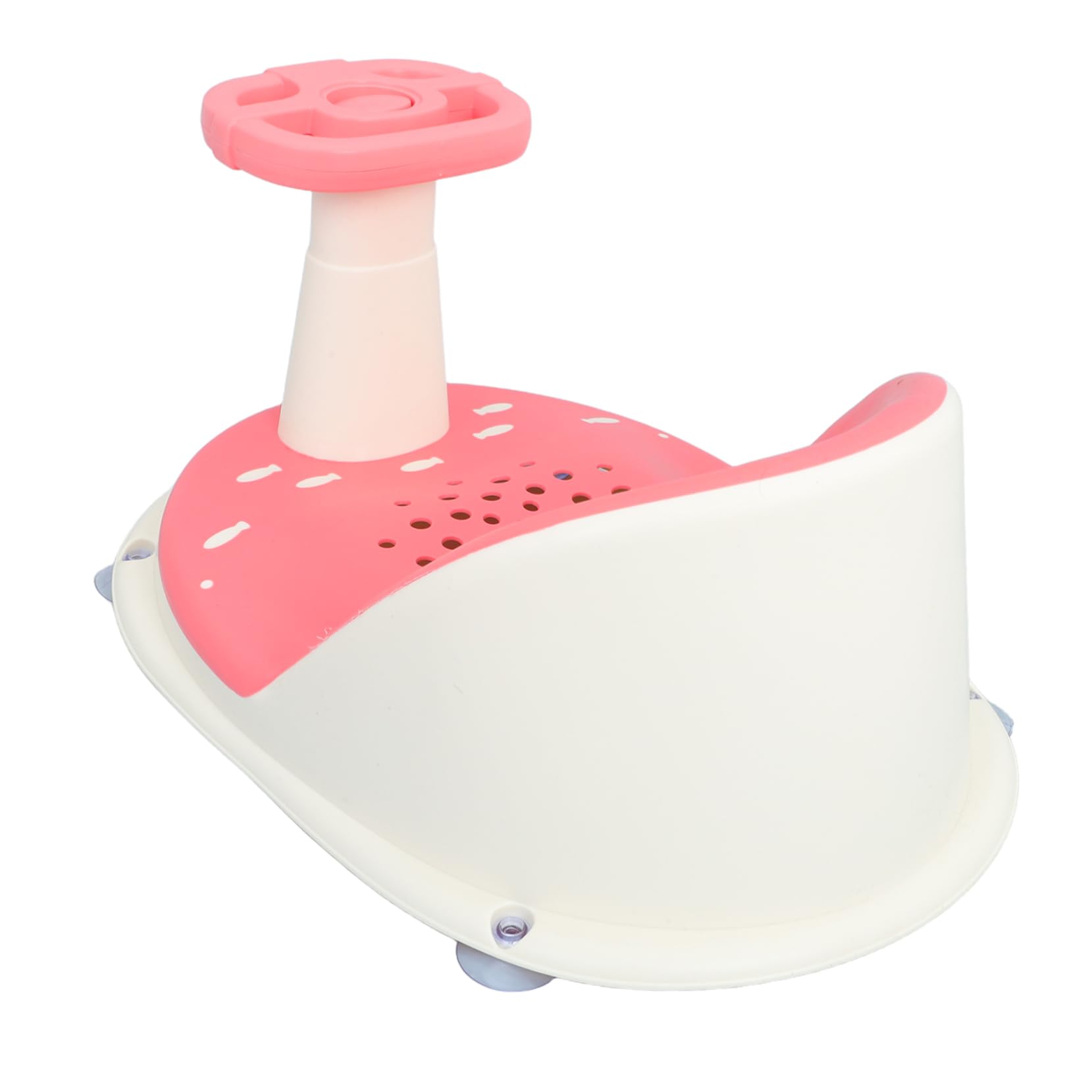TOYANDONA Sitz für Babybadewanne mit Saugnapf Rutschfestem Design Verstellbarer Höhe und Schnellem Ablaufsystem für Hygiene und Komfort