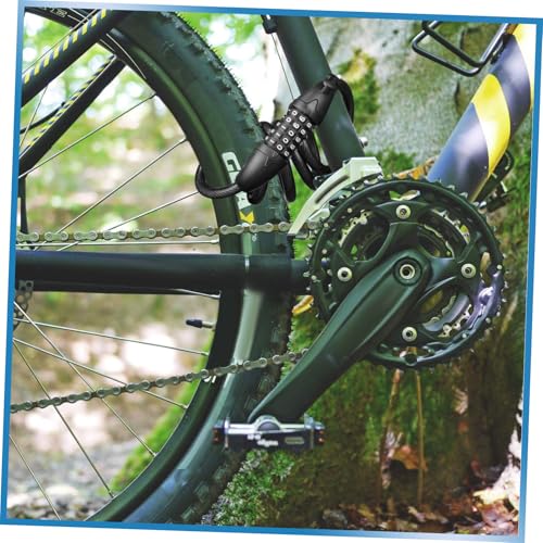 Vélo câble de verrouillage noir avec verrou de sécurité réinitialisable à chiffres