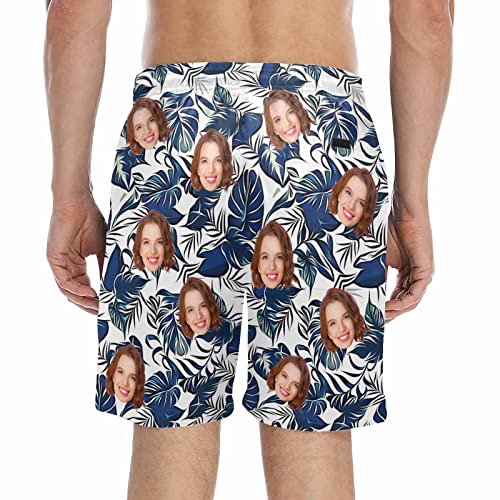 DIYKST Custom Photo Swim Shorts with Face Personalized Gifts Swim Trunks for Men Customized Novelty Beach Board Short2