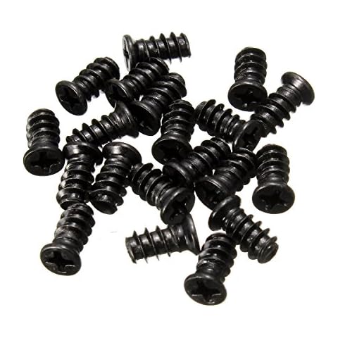 FEVERWORK 20Pcs Computer PC Case Cooling Fan Mount Screws Black For Fans 60mm 80mm 120mm Cover