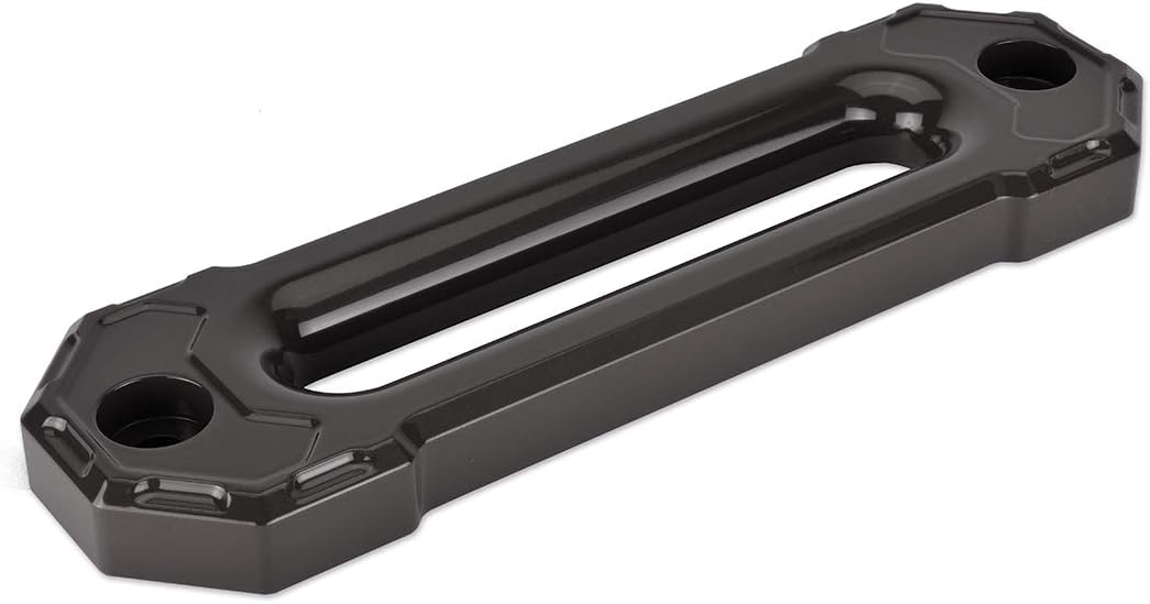 Agency 6 Hawse Fairlead - 1.0" Thick (10" Hole spacing) - Billet Aluminum Fairlead for Synthetic Winch Line, Stainless Hardware Included - Made in The USA (Black)