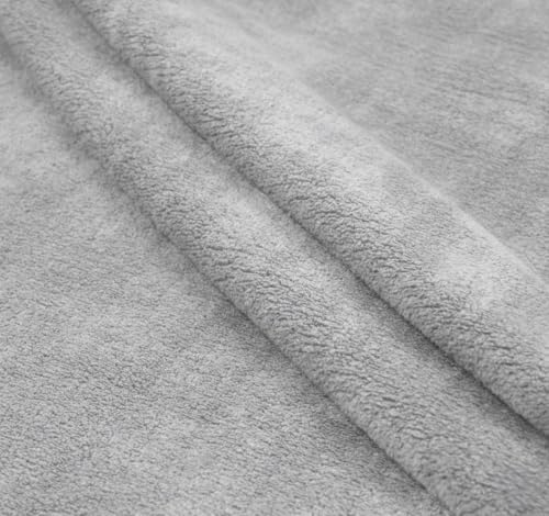 Image of Cotton Bolls Microfiber Large Bath Towel Quick Dry Super Soft Higly Absorbent Lint Free Towel for Bath for Men and Women, Travel, Gym, Beach, Pool, Yoga 70x140 CM, Light Grey