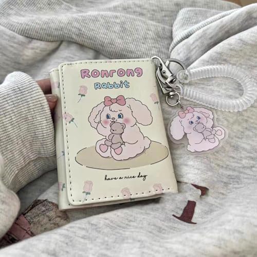 New Women Wallets Female Leather Purses Card Holders Tulip Bunny Portable Coin Purse Larg4