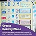 Health and Fitness Planner Stickers Set - Large Value Pack 20 Sticker Sheets - Health, Exercise, Weight Tracking and Meal Planning - Custom Design Accessories and Supplies for Bullet Dotted Journals