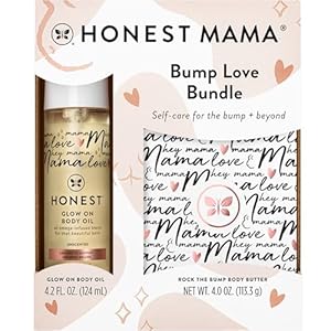 The Honest Company Honest Mama Body + Belly Bump Love Bundle | Moisturizing, Plant Based Oil + Stretch Mark Butter Cream