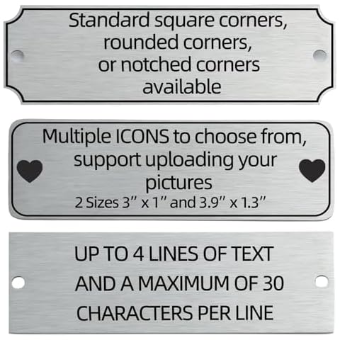 QIPAN Custom Engraved Metal Name Plate Cover