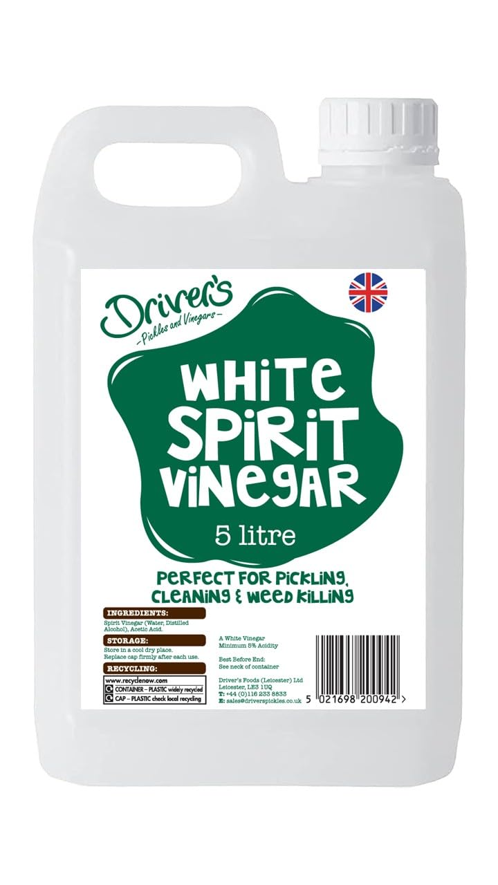 Driver’s White Spirit Vinegar – 5 Litre Catering Pack | Classic Clear Vinegar for Cooking, Pickling, Cleaning & Household Use