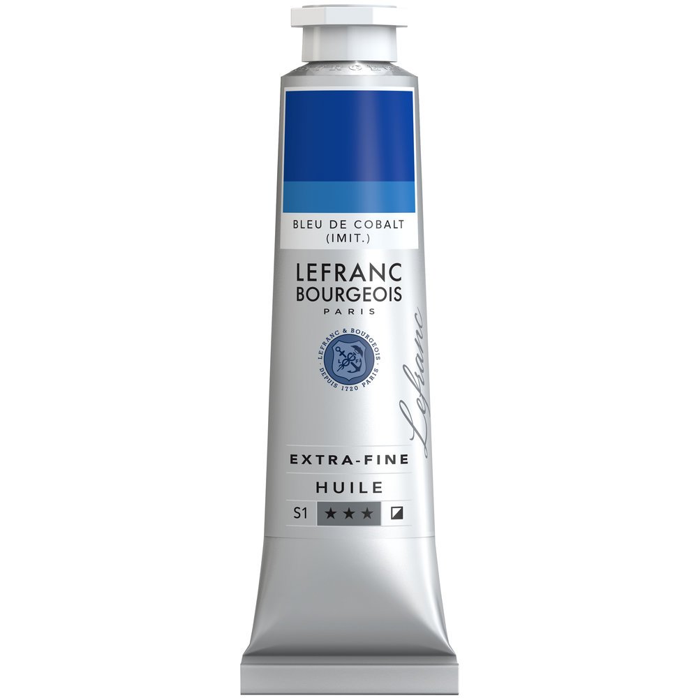 Lefranc Bourgeois Extra-Fine Oil Paint, Artists Quality, Cobalt Blue Hue, 40ml Tube — image 1