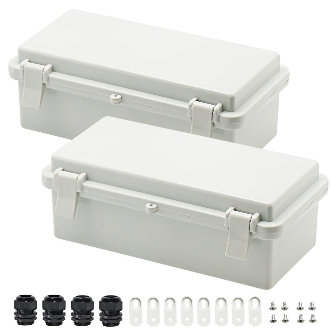 Zulkit IP65 Waterproof ABS Plastic Electrical Box - Hinged Shell, 2 Cable Glands, 5.9 x 3.9 x 2.8 inch — Amazon image 8