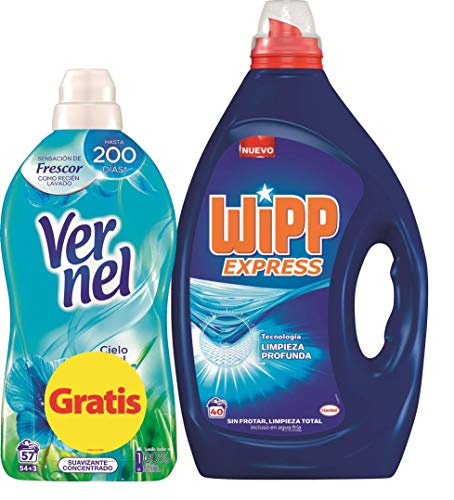 Wipp Express Gel Azul + Vernel Suavizante Concentrado