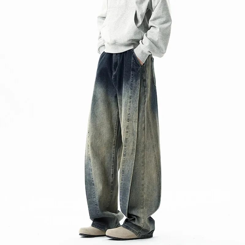 Men Trousers Baggy Jeans Men Straight Leg Pants3