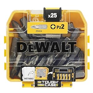 Dewalt DT71521-QZ DT71521-QZ-Juego 25 puntas Pz2 de, Yellow/Black, 25 mm, Set of 25 Pieces