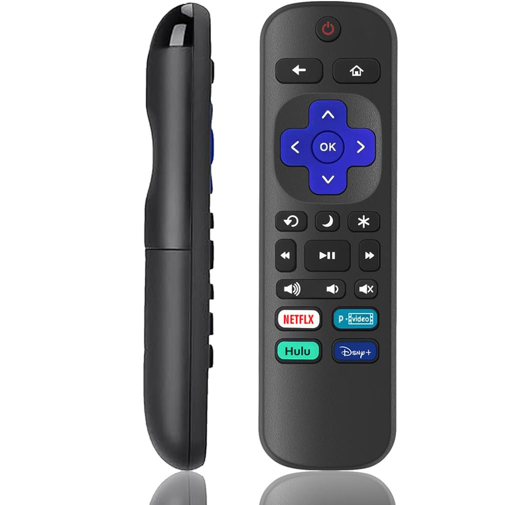 Zamienny pilot zdalnego sterowania do Roku Smart TV, uniwersalny pilot kompatybilny z telewizorami TCL/Onn/Sharp/LG/Sanyo/JVC/Hisense/RCA/Philips/Insignia itp. R0KU (nie do RokuStick i Box)