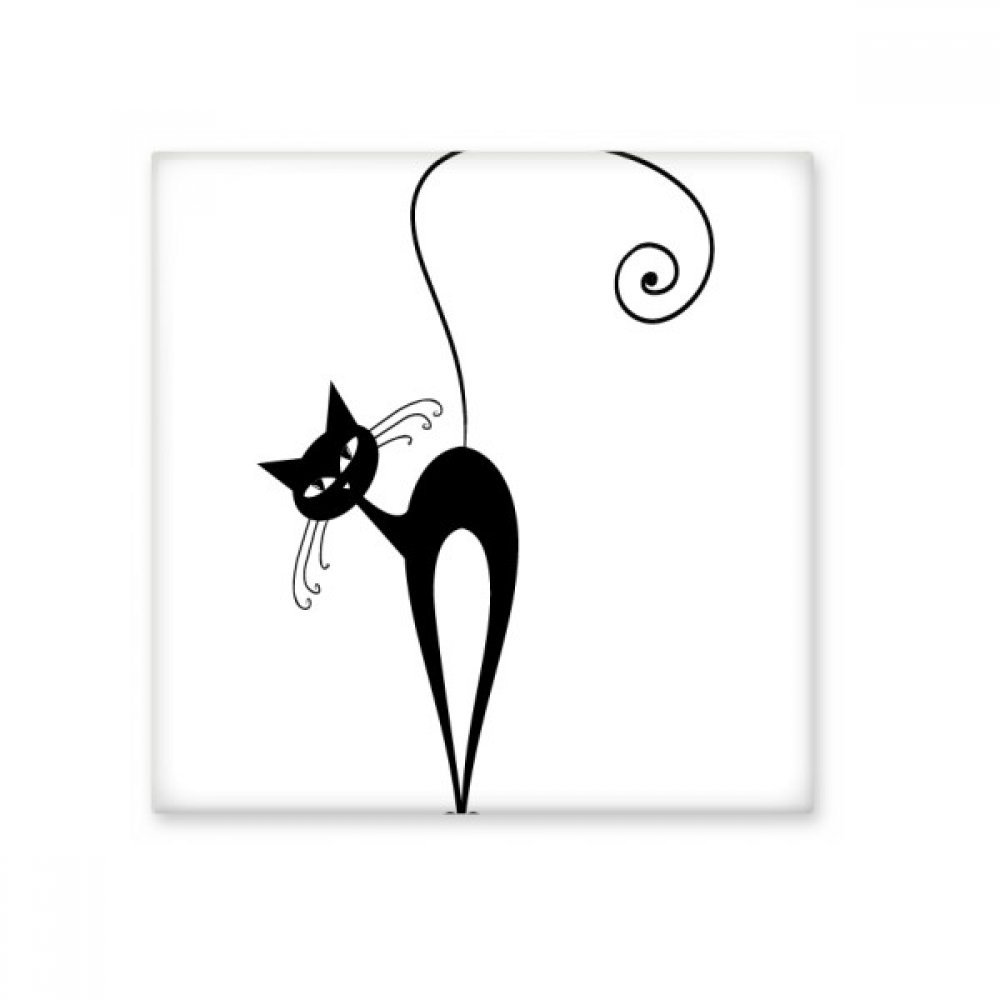Carreaux de céramique chat noir Halloween pour masquer un mur abîmé de douche