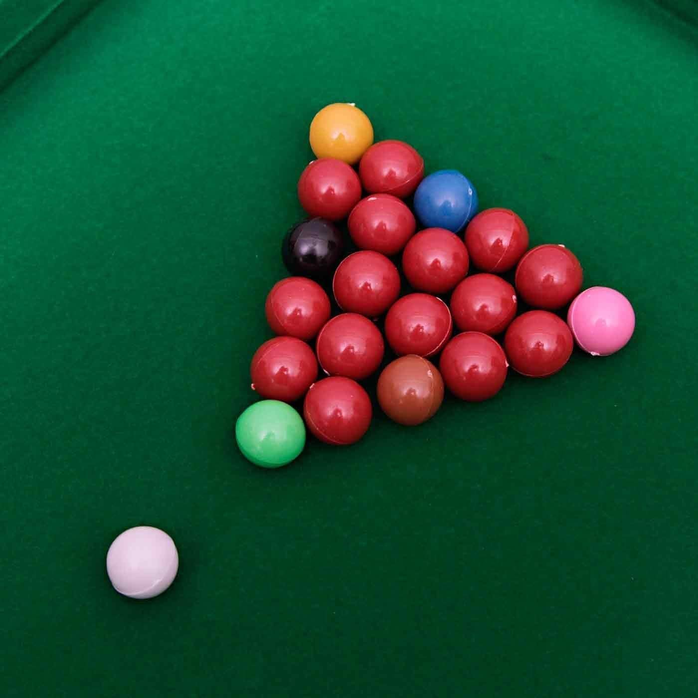 Pihura Tabletop Pool Table | Compact Billiards Game for Kids & Beginners | Includes 15 Colored Balls, 1 Cue Ball, 2 Sticks, Chalk & Triangle | Indoor Toy for Fun & Skill Development 1