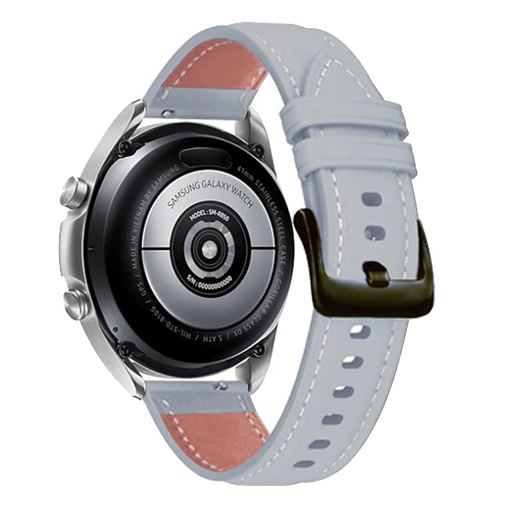 AISPORTS Compatible with Garmin Venu Sq 2/Venu 2 Plus/Venu/Venu Sq Strap Leather, 20mm Quick Release Strap Sport Wristband Replacement Strap for Garmin Forerunner 55/245/645/Vivomove 3/HR/Luxe/Sport-image-10