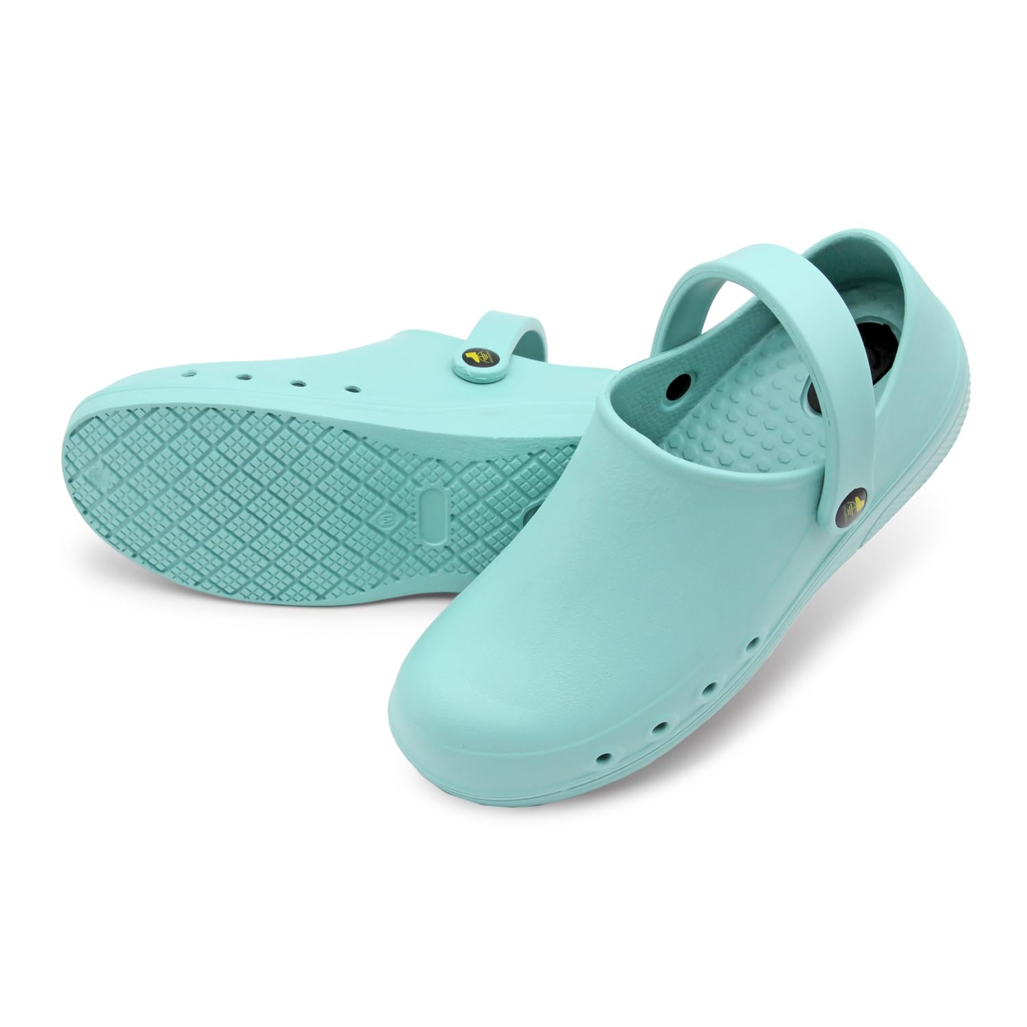 Professional Nurses Shoes for Women Men Slip Resistant Waterproof Work Shoes for Doctor Chef Food Service Nursing Slip-On Blue