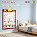 Bilingual Talking Wall Chart for Kids,English & Spanish Interactive Alphabet Poster with ABC Song,Numbers, Animal Words & Piano, Electronic Learning Toy for Toddlers 1-6 (Red)