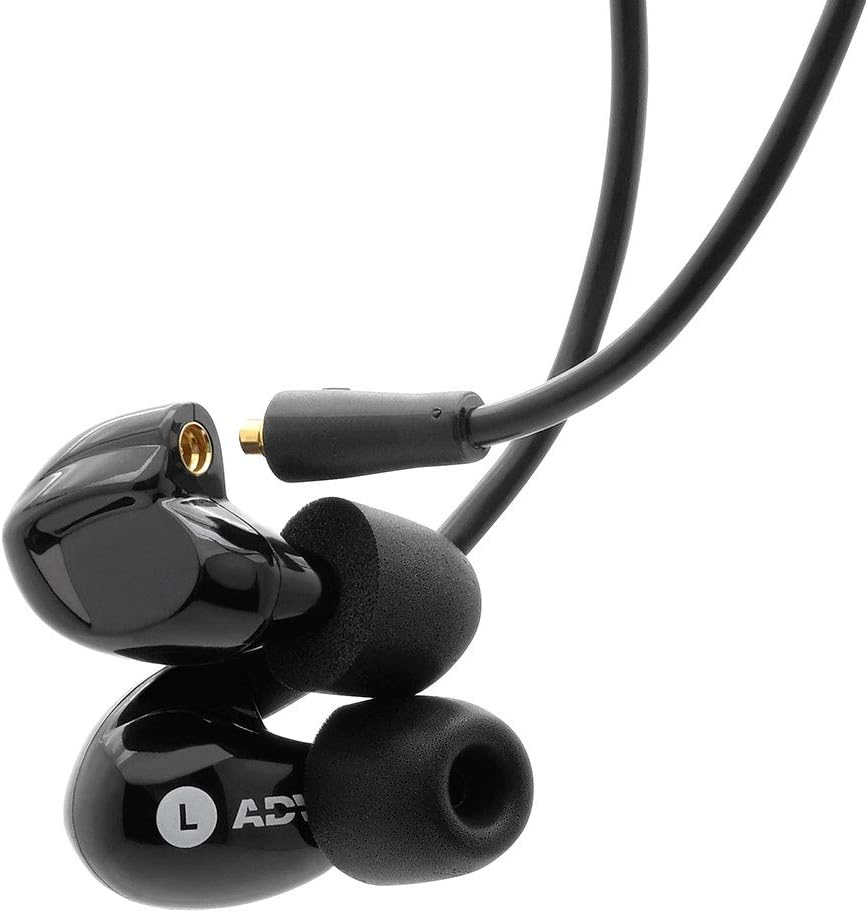 ADV. Model 3 Mobile Edition Headphones Hi-Res Earphones Musician IEM with Mic/Remote Detachable MMCX Cable for iOS/Android