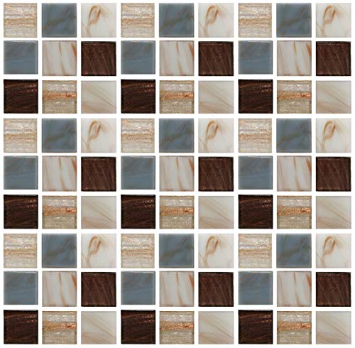 GLOBALDREAM Pegatinas de Baldosas, 20cm x 20cm Azulejos Adhesivos Pegatinas Mosaico Cenefa Adhesiva Cocina Pegatinas de Baldosas de Azulejos para Baño y Cocina, 18 piezas-01