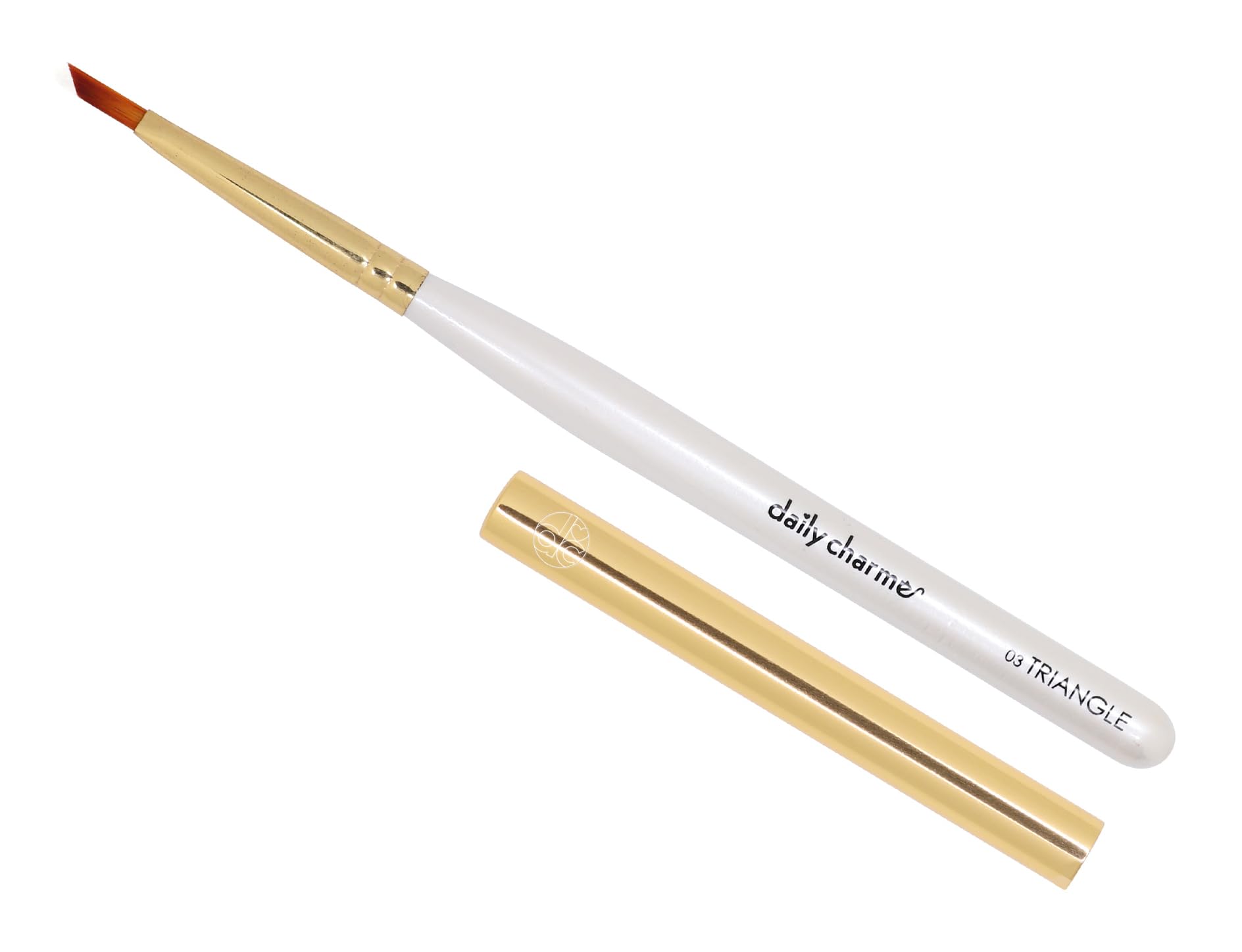 Daily Charme Nail Art Brush - 03 Triangle, Pyramid Shaped Angular Brush, For Creating Petal, Feather, or Leaf Nail Art, DIY Home/Professional