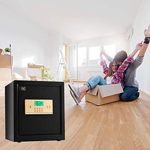 image for TIGERKING Digital Security Safe Box,Double Safety Key Lock and Passwor
