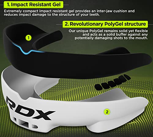 Image of RDX Mouth Guard for Boxing MMA Kickboxing Muay Thai Judo Karate - Adult Gum Shield Mouthpiece Jaw Protector with Storage Case, Martial Arts Football Lacrosse Hockey Contact Sports - Above 12 Years Age