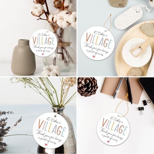 HEXMOZ-Thank-You-Gifts-for-Women-Men-Teacher-Gifts-Teacher-Ornament-Daycare-Teacher-Gifts-Appreciation-Gifts-for-Coworker-Employee-Daycare-Provider-Nanny-Ceramic-Christmas-Ornaments-2024