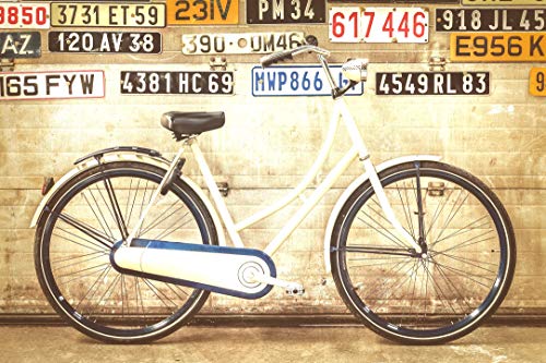 CCRETROILUMINADOS Ccretroiluminado Vintage Bike Rahmen, Hintergrundbeleuchtung, Metacrylat, Mehrfarbig, 60 x 80 x 5,3