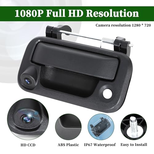 Image of Tailgate Handle Backup Camera Compatible with Ford F-150 2004-2014, Tailgate Rear View Camera with 170 Viewing Angle Compatible with Ford F250 F350 F450 F550 2008-2016