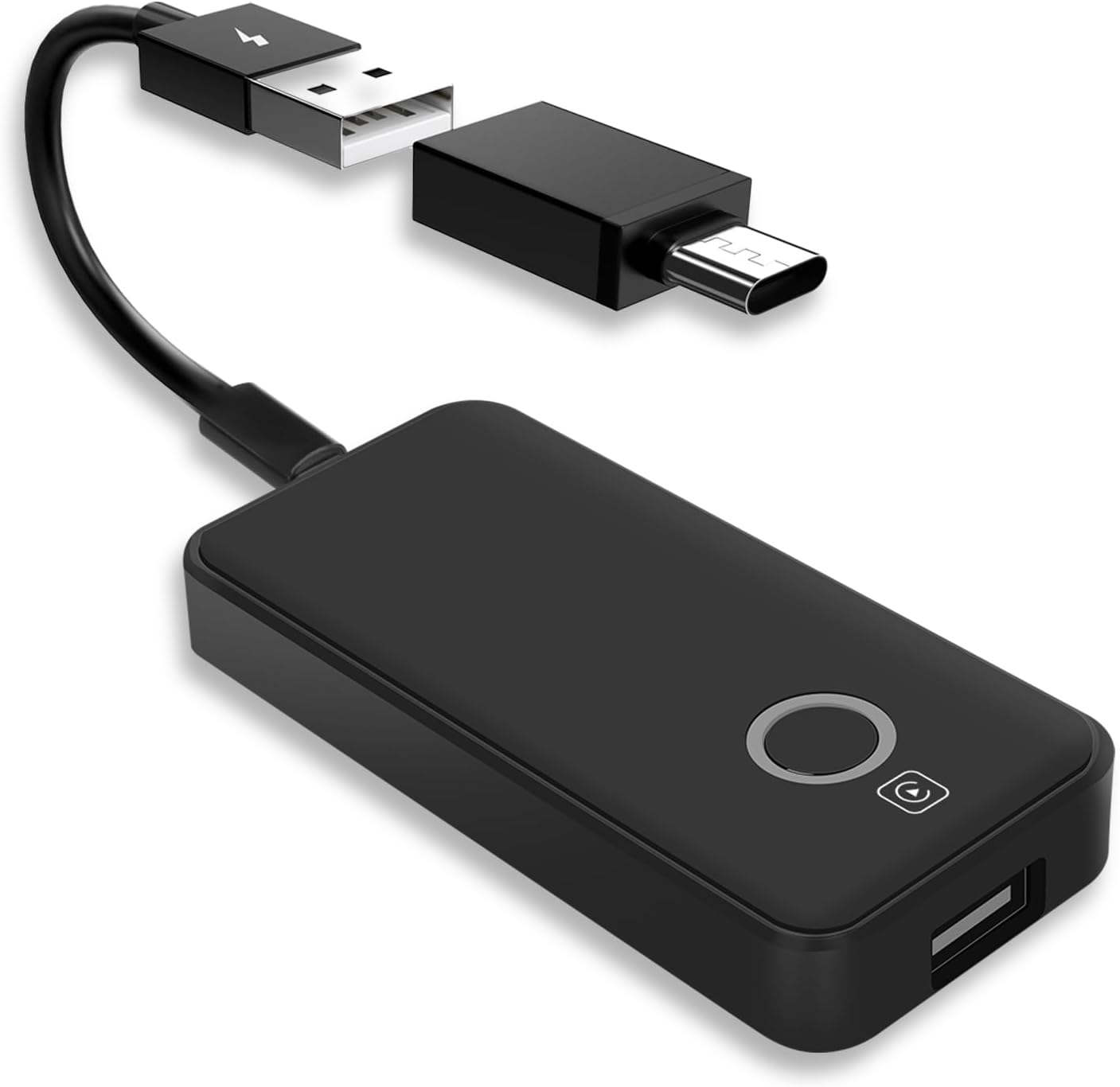 NHOPEEW Wireless CarPlay Adapter Plug & Play Wired to