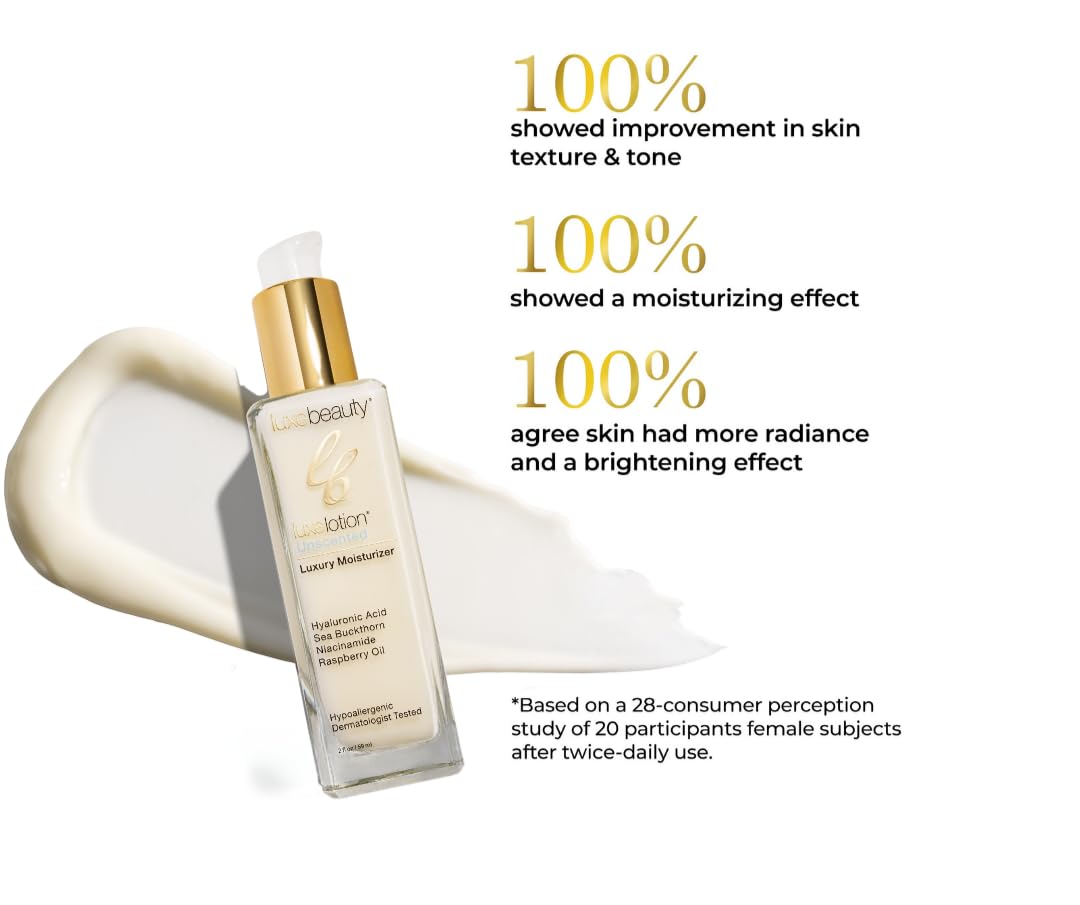 Luxebeauty Luxe Beauty: Luxe Lotion - Hyaluronic Acid Luxurious Face, Neck & Hand Moisturizer