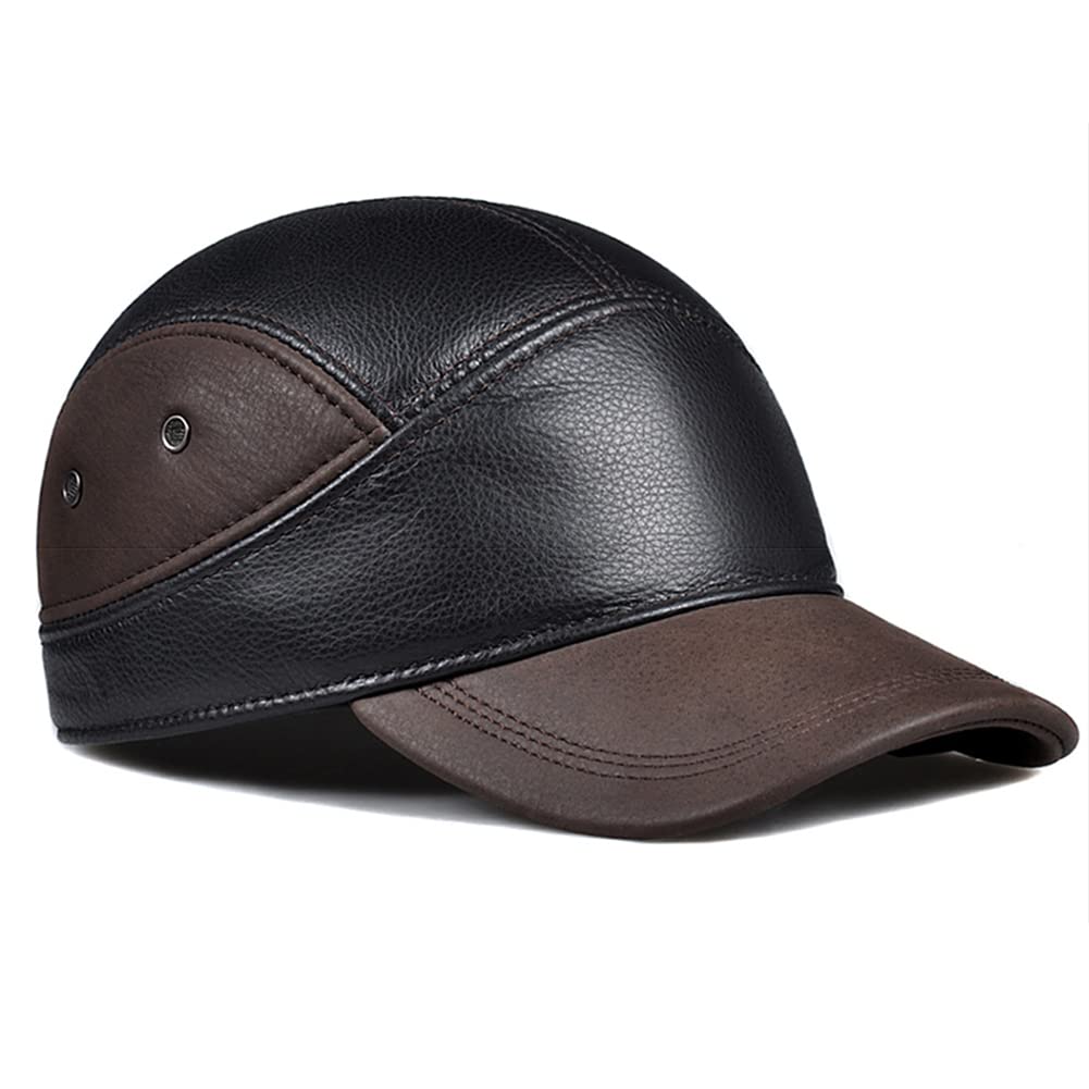 Klassische Unisex-Baseballkappe aus PU-Leder, verstellbare Trucker-Cap für Sport und Outdoor-Aktivitäten, BL