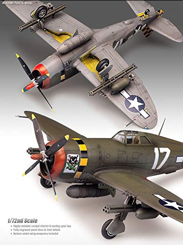 Academy Hobby Model Kits Scale Model : Airplane & Jet Kits (1/72 P-47D Razorback)