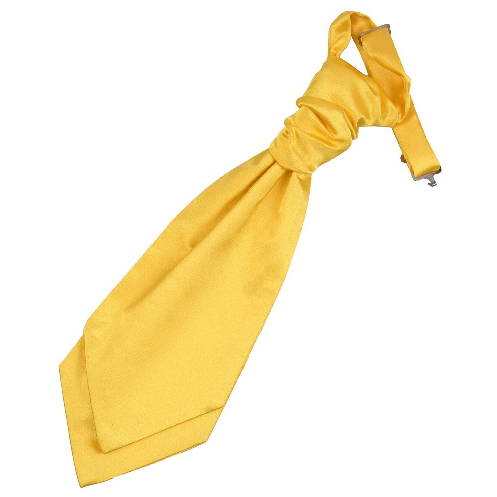 Dqt Boys Marigold Plain Satin Pre-Tied Scrunchie Cravat - Wedding Page Formal