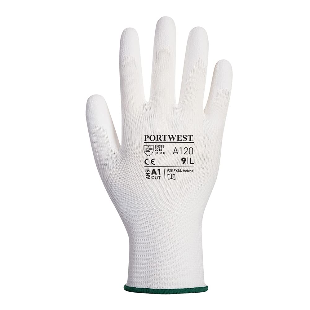 Portwest Men Gloves, White, L (Pack of 1) - Image 2