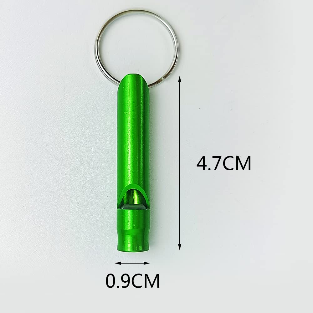 Silbato de Supervivencia de Aleación de Aluminio,21 Piezas Silbato de Sluminio Extra fFuerte con Llavero para Senderismo Acampada Alpinismo y Deportes Exteriores
