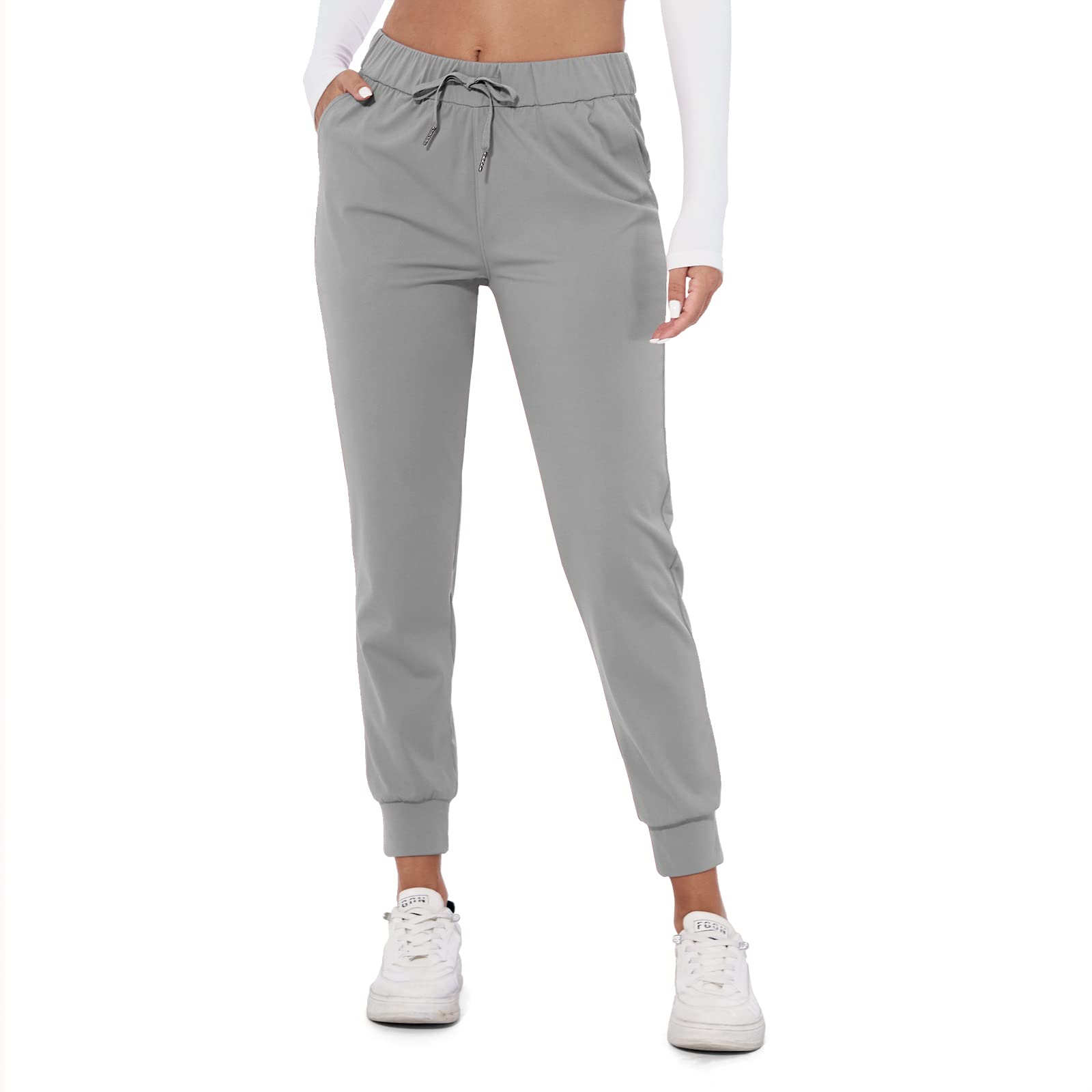 M MOTEEPI Womens Joggers Lightweight Running Pants with Pockets, Drawstring Jogging Pants