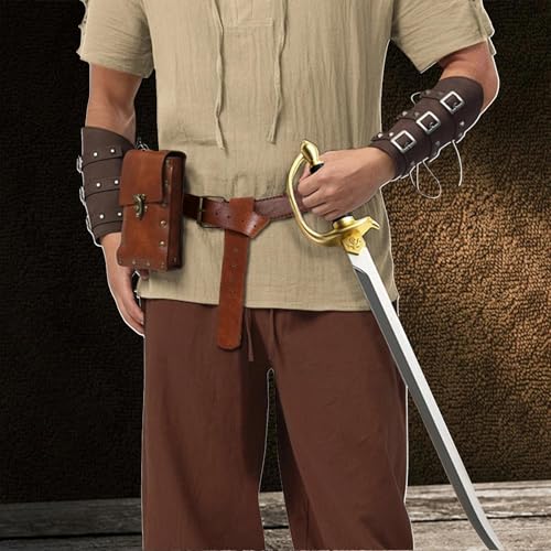 Leather Sword Belt Saber Dagger Holster, Vikings Pirate Cosplay Medieval Renaissance Accessories for Ren Faire2