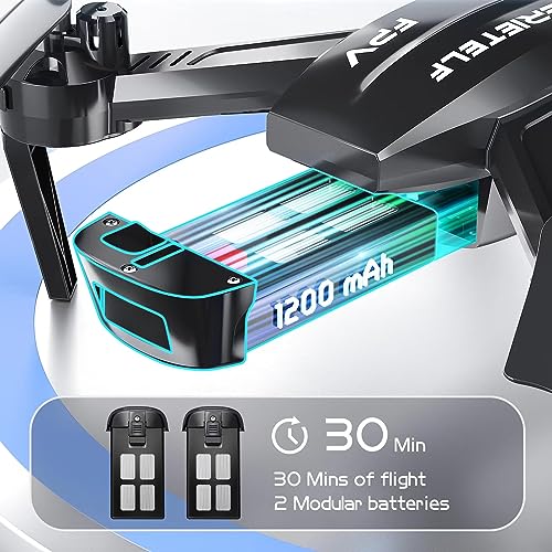 Ferietelf T6 Drone For Adults - 1080P Hd Rc Drone, Fpv Drone With Camera, With Wifi Live Video, Altitude Hold, Headless Mode, Gravity Sensor, One Key Take Off For Kids Or Beginners #TOP1