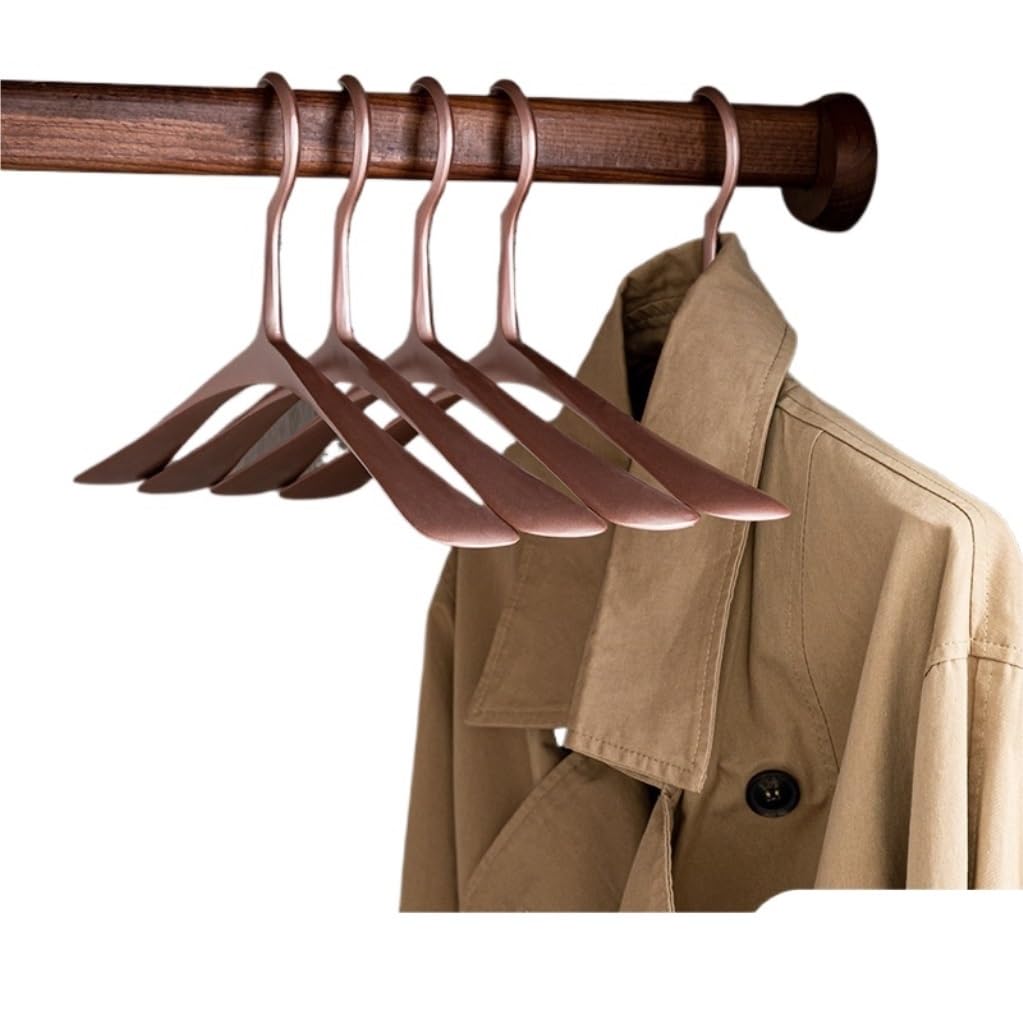 GONMDOPY Coat Hangers,Alumiclothes Hangers,Skirt Coat Drying Hanger Wardrobe Storage Hanger Suit Hangers, Space Saving/B/5Pcs