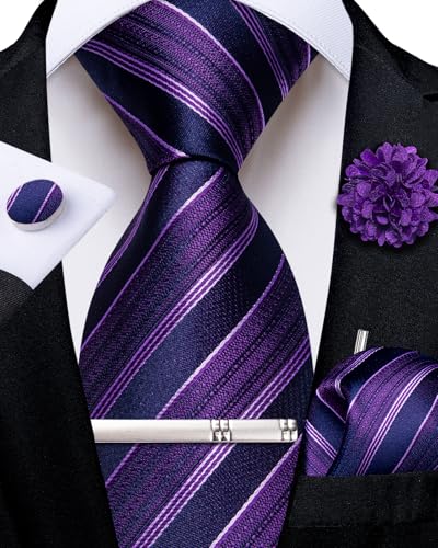 Image of DiBanGu Silk Zipper Ties for Men, Formal Pre-tied Necktie