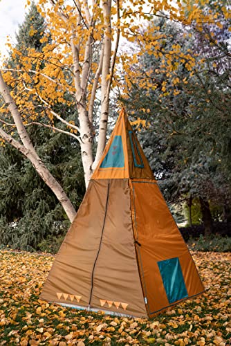 Pacific Play Tents 30610 Kids Giant Tee Pee Tent Playhouse, 59" 59" x 96" High, Multi - Image 15