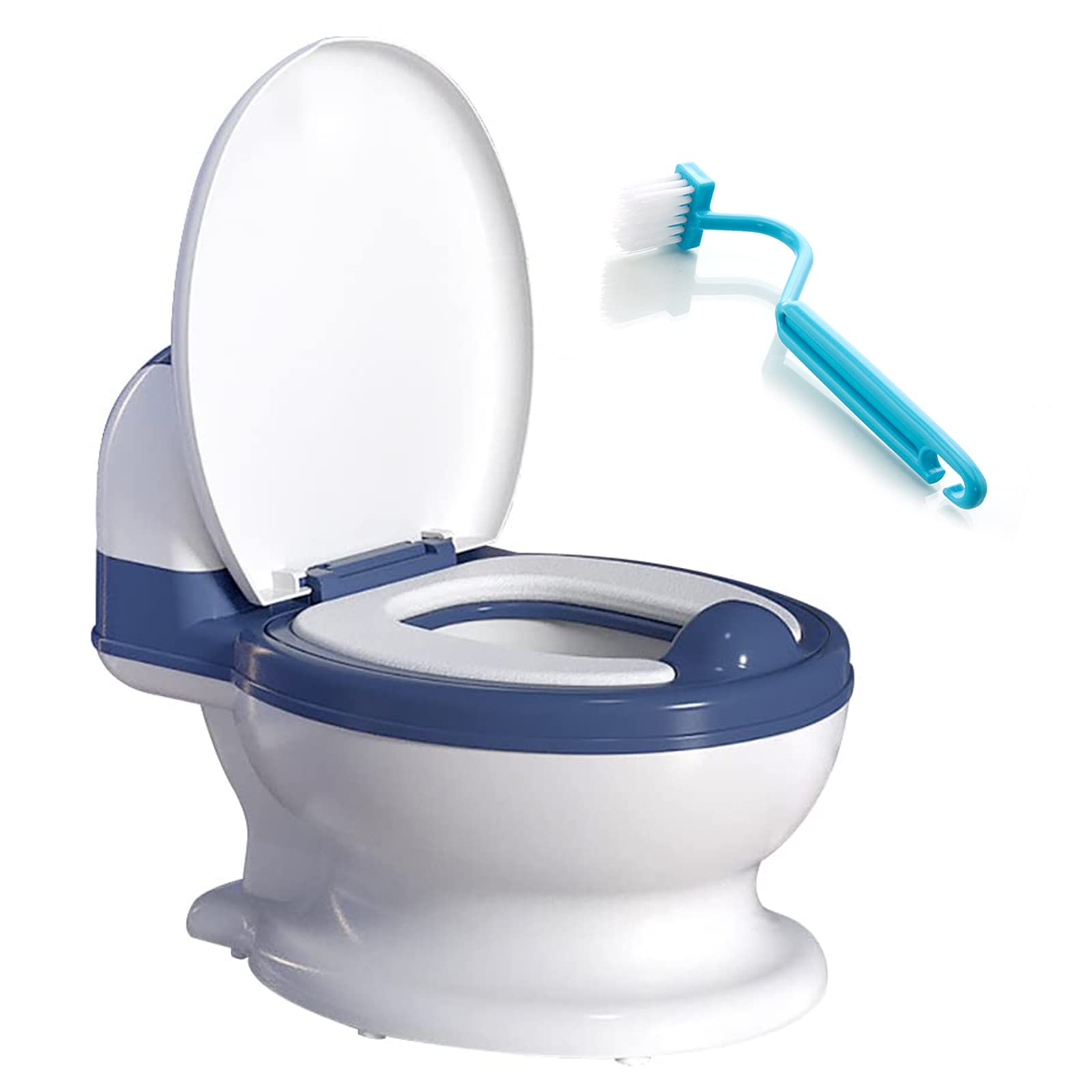 Occuwzz® Potty Training Toilet, Realistic Potty Training Seat, Toddler Potty Chair with Soft Seat (Blue)