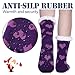 LINEMIN Womens Winter Slipper Socks With Grippers Cozy Warm Cute Fuzzy Slipper Socks (Animal 01)