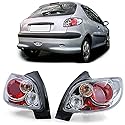 Klarglas Rückleuchten Chrom für Peugeot 206 Schrägheck 3 + 5 Türer 98-09