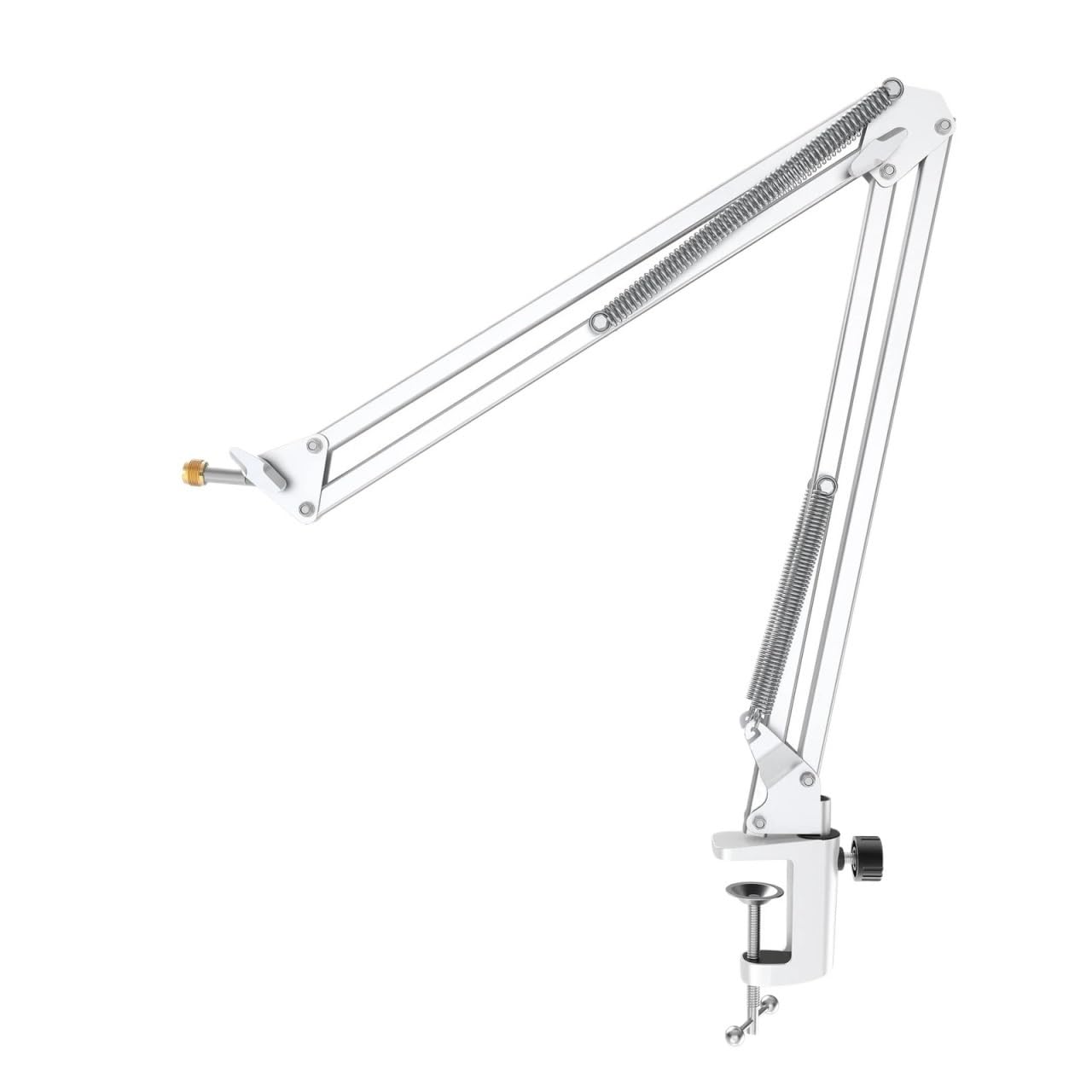 Soporte De Micrófono De Metal: Soporte Universal Y Resistente | Compatible con configuración de estudio, streaming y podcast-CS1W Blanco(CS1W)